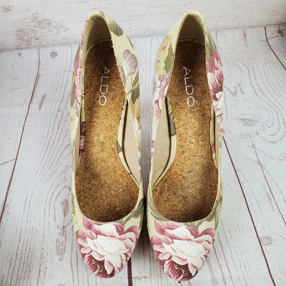 Aldo Floral Pumps 39 Hibiscus - Picture 3 of 4